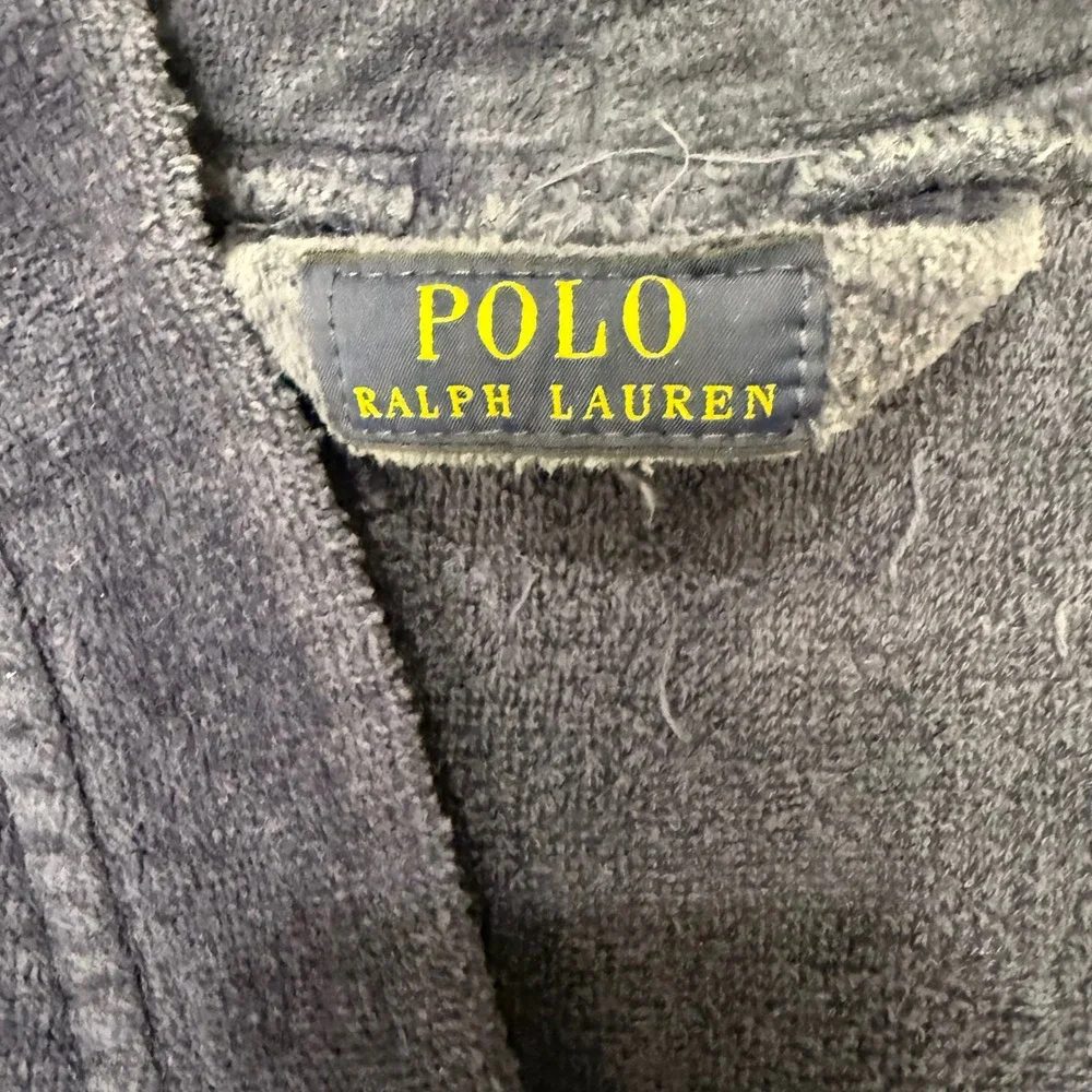 Polo Ralph‎ Lauren Mens Navy Blue Cotton Terry Cloth Robe L/XL no belt